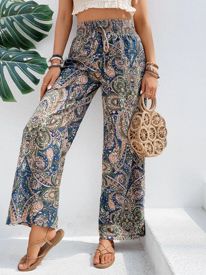 Printed Wide Leg Pants [Spirit and Rebel]   