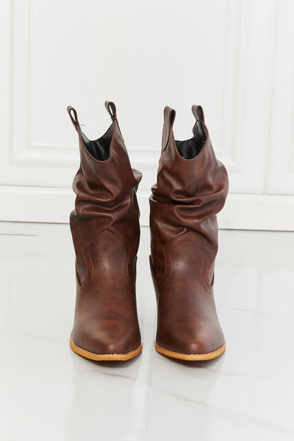 MMShoes Better in Texas Scrunch Cowboy Boots in Brown [Spirit and Rebel]   