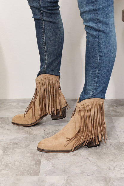 Legend Women's Fringe Cowboy Western Ankle Boots [Spirit and Rebel]   