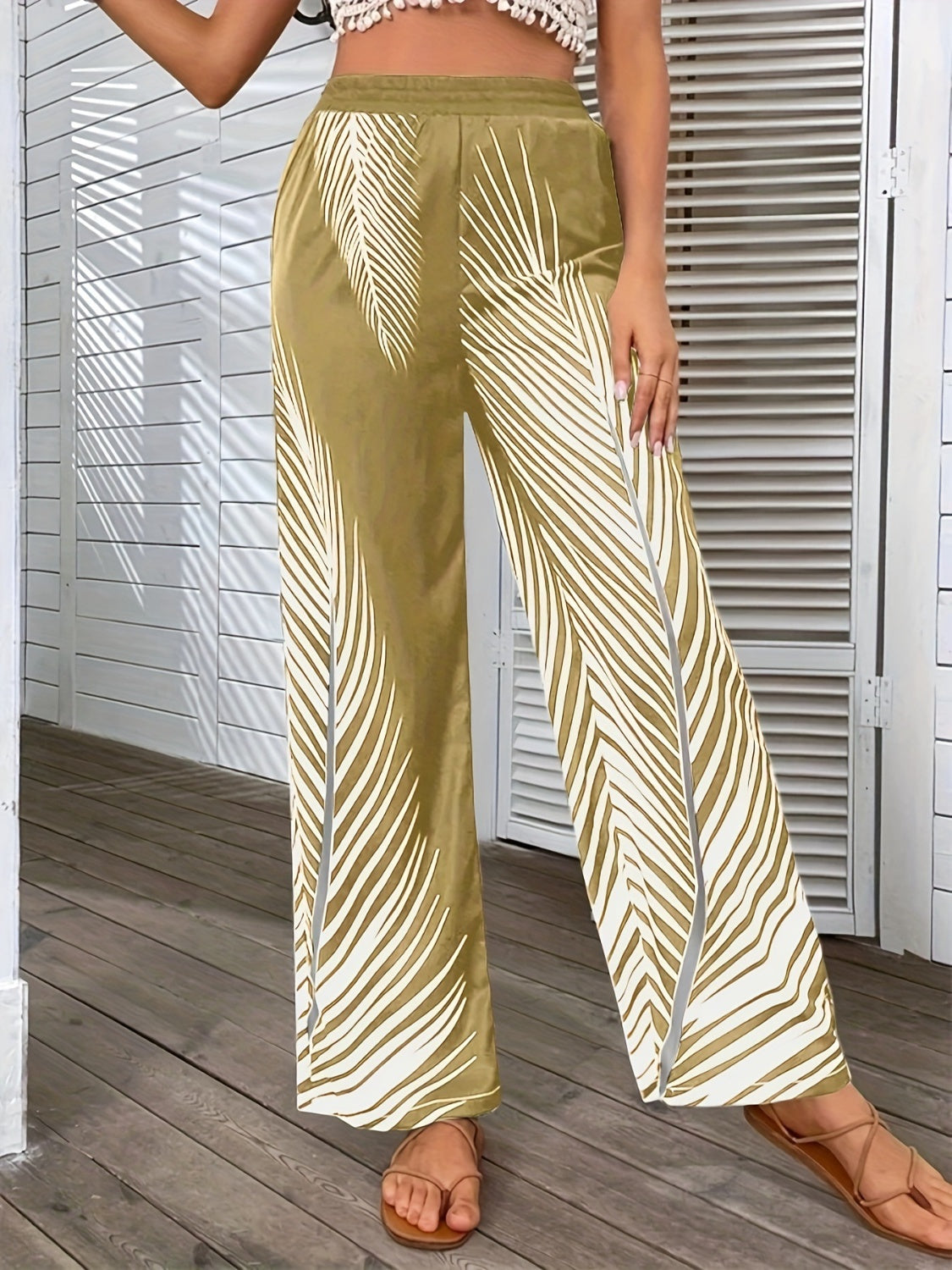 Boho Chic  Printed Wide Leg Pants [Spirit and Rebel]   