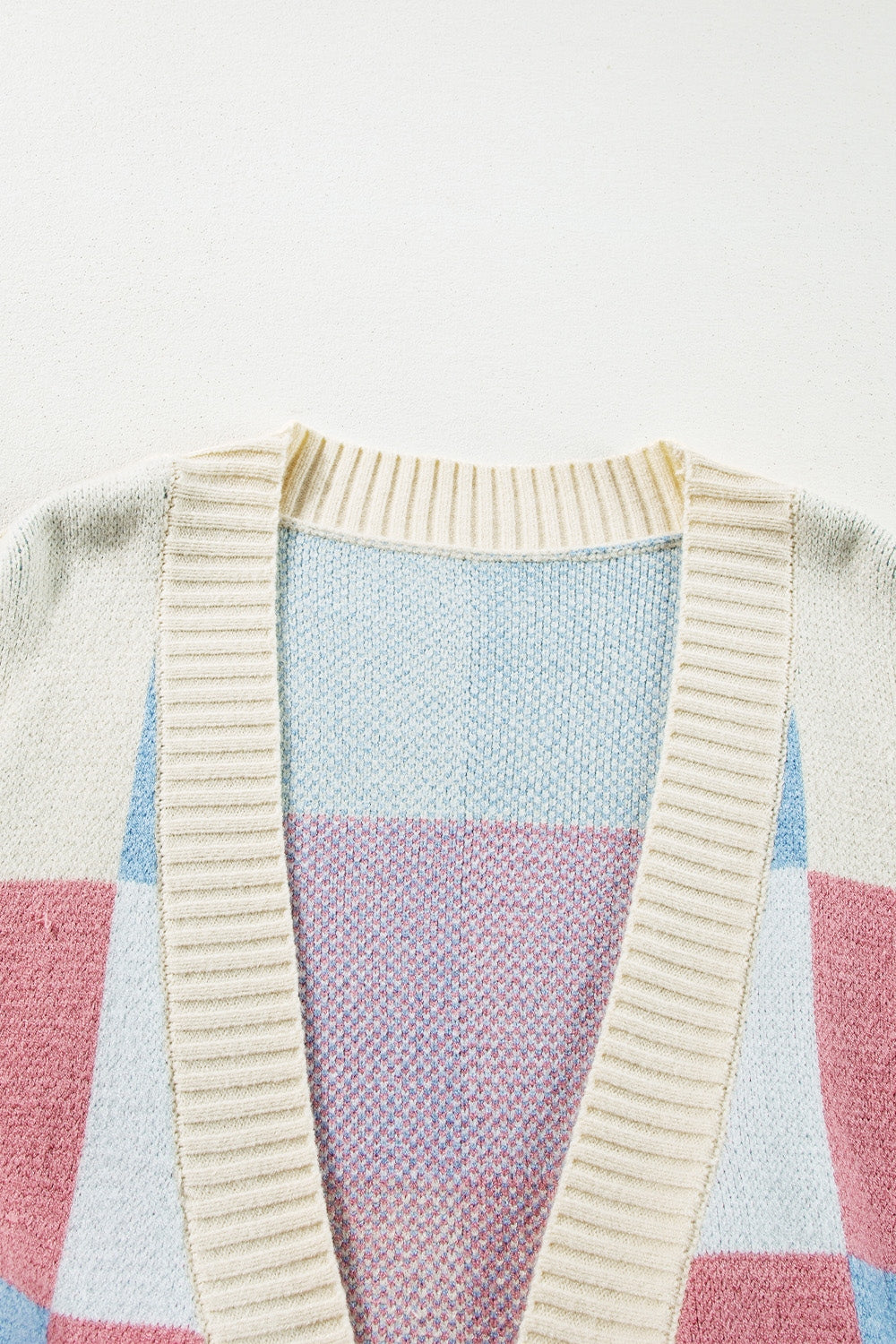 Exposed Seam Color Block Open Front Boho Cardigan [Spirit and Rebel]   