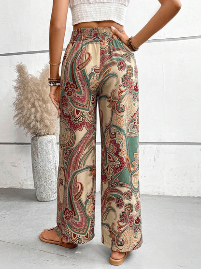 Printed Wide Leg Pants [Spirit and Rebel]   