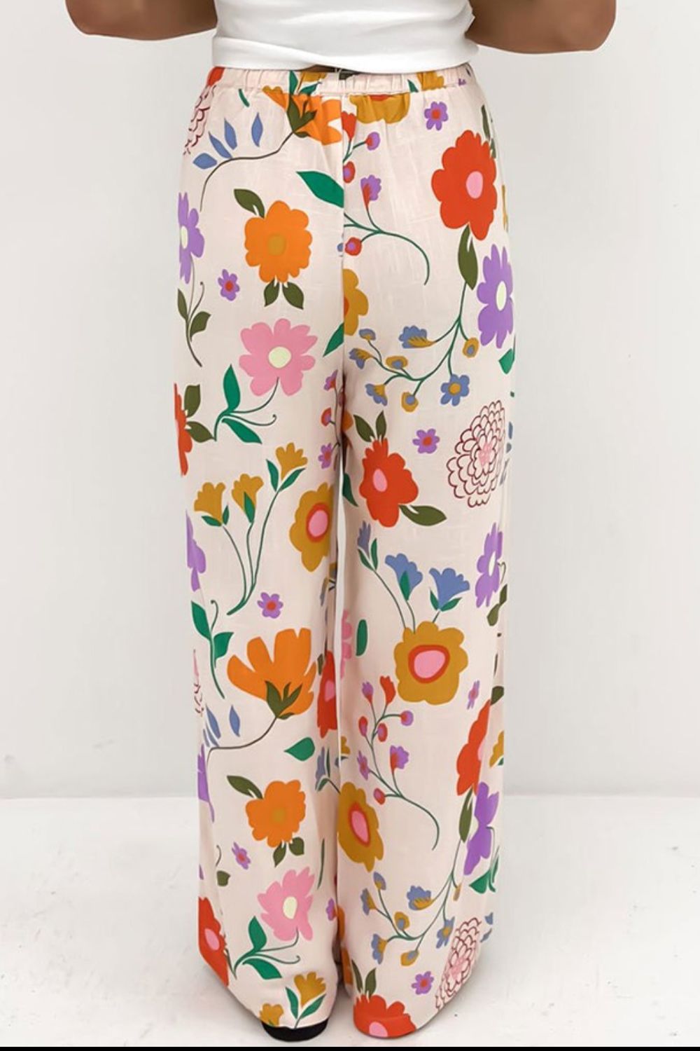 Drawstring Printed Boho Pants with Pockets - Spirit and Rebel [Spirit and Rebel]   