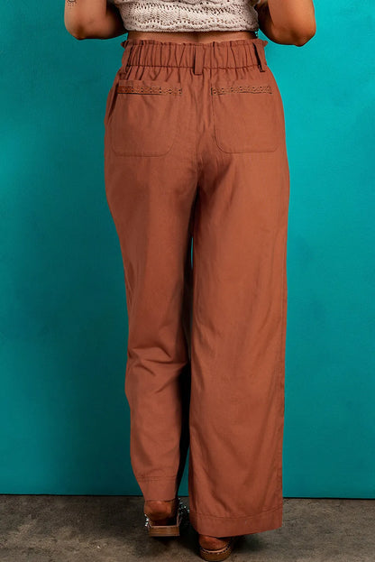 Spirit and Rebel Wide Leg Boho Pants with Pockets [Spirit and Rebel]   