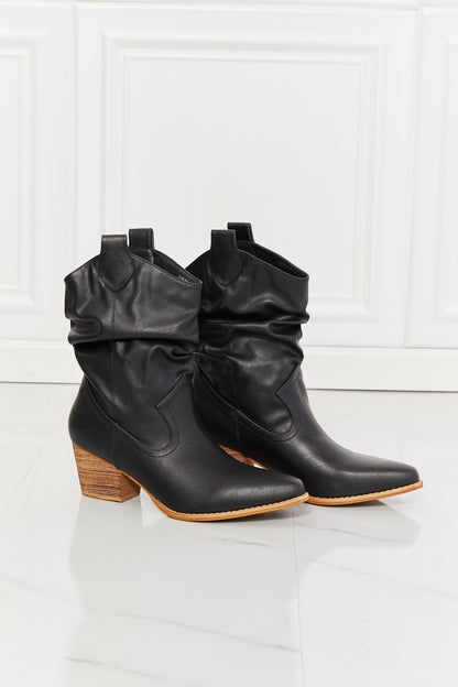 MMShoes Better in Texas Scrunch Cowboy Boots in Black [Spirit and Rebel]   