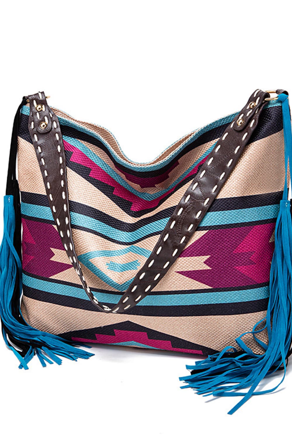 Geometric Canvas Tote Boho Bag - Spirit and Rebel [Spirit and Rebel]   