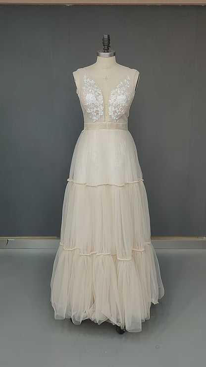 Robe de mariée bohème Yours Forever avec dos nu