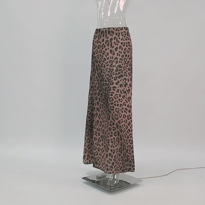 Wild Elegance – Leopard Whisper Maxi Skirt