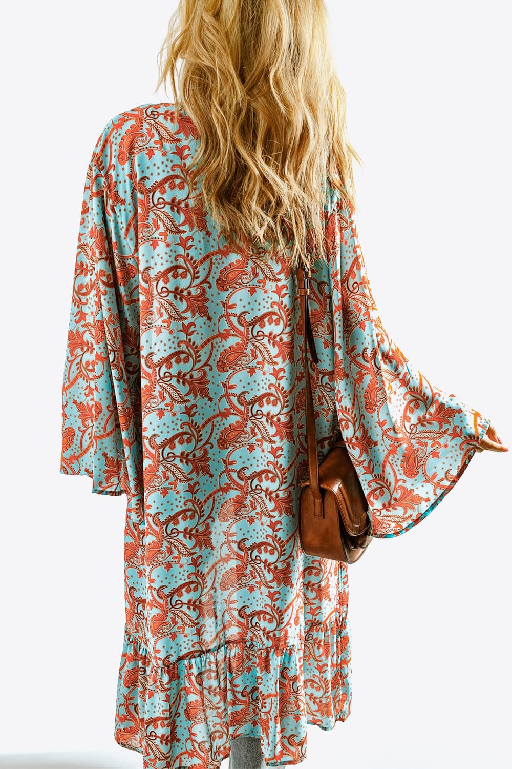 Printed Open Front Duster Boho Cardigan [Spirit and Rebel]   