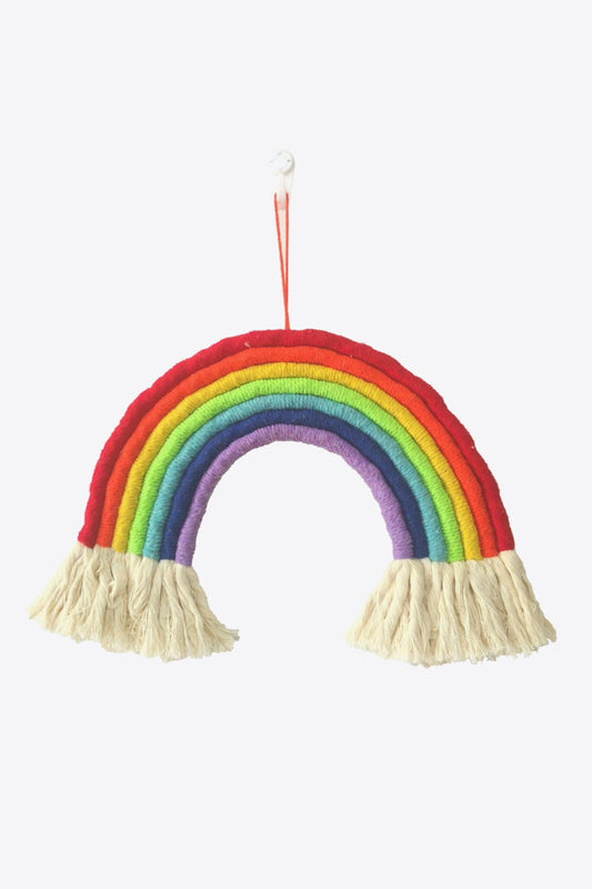 Spirit and Rebel Boho Rainbow Fringe Trim Wall Hanging Decor [Spirit and Rebel] Multi One Size 