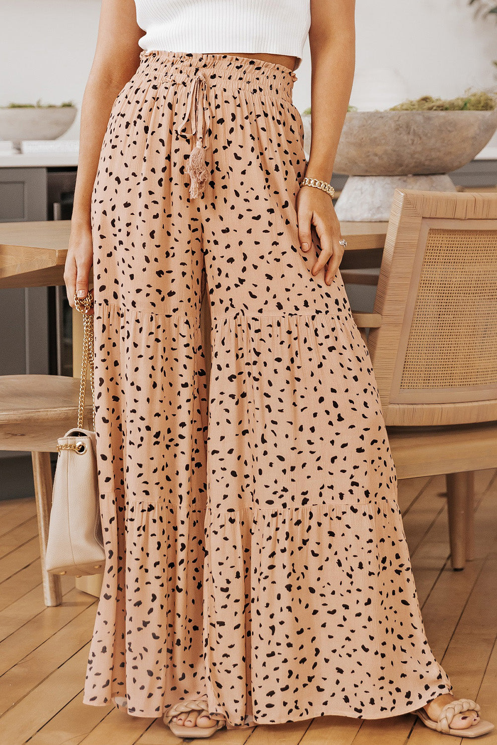 Printed Wide Tiered Boho Pants [Spirit and Rebel]   