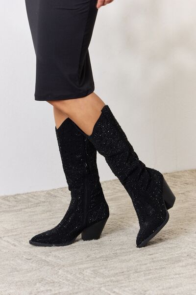 Boho Chic  Forever Link Rhinestone Knee High Cowboy Boots [Spirit and Rebel]   