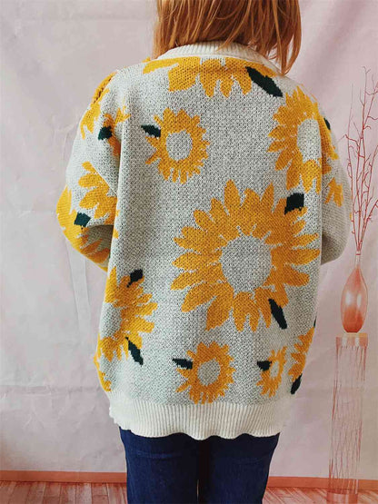 Sunflower Dropped Shoulder Long Sleeve Sweater [Spirit and Rebel]   