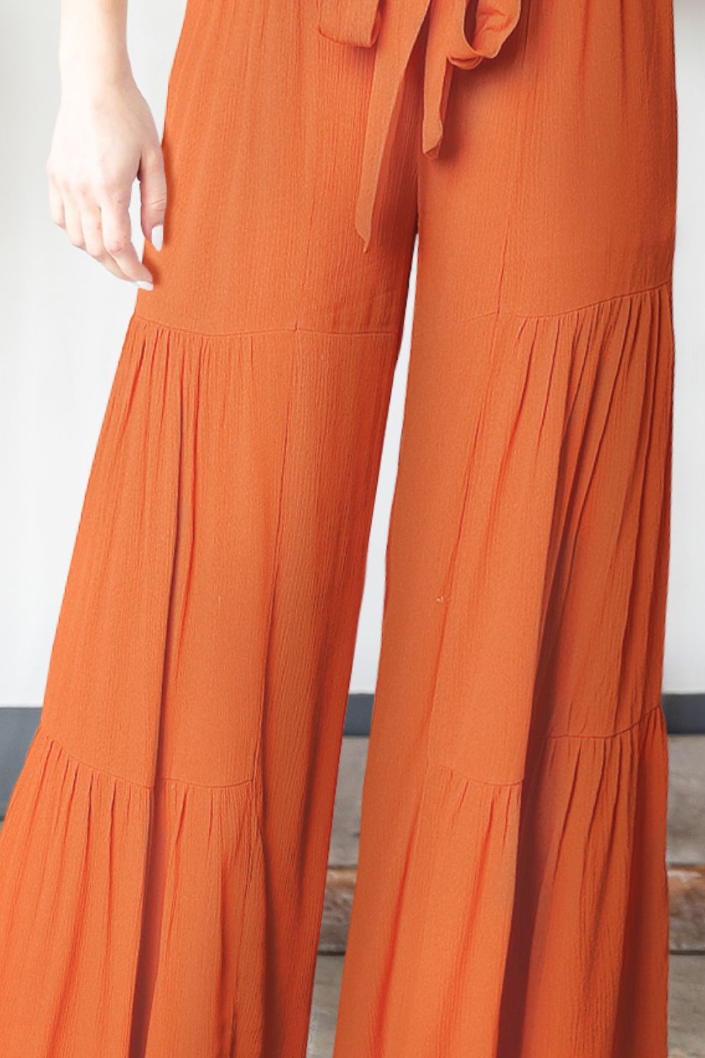 Bohemian Tied Smocked Waist Tiered Culottes [Spirit and Rebel]   