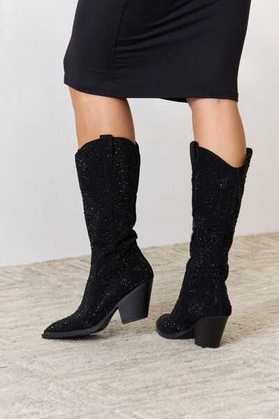 Boho Chic  Forever Link Rhinestone Knee High Cowboy Boots [Spirit and Rebel]   