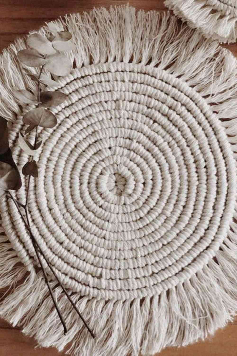 10" Macrame Round Cup Mat [Spirit and Rebel]   