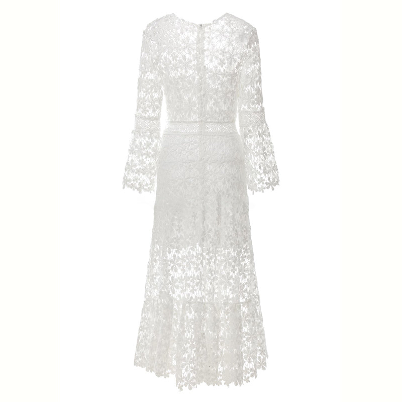 Enchantress of Lace: The Majestic Boho Maxi Dress [Spirit and Rebel]   