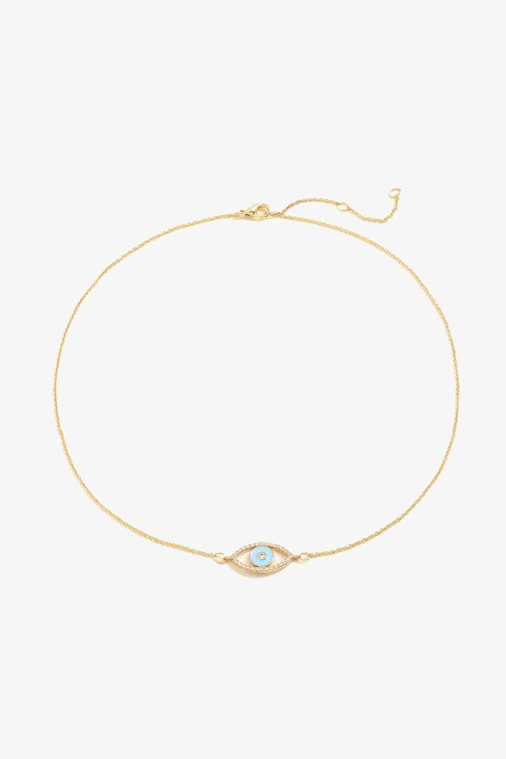 Evil Eye Pendant Gold Plated Chain Boho Necklace [Spirit and Rebel]   