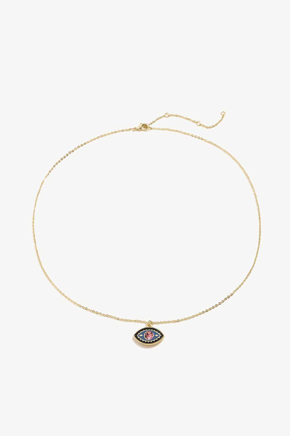 Evil Eye Pendant Gold Plated Chain Boho Necklace [Spirit and Rebel]   