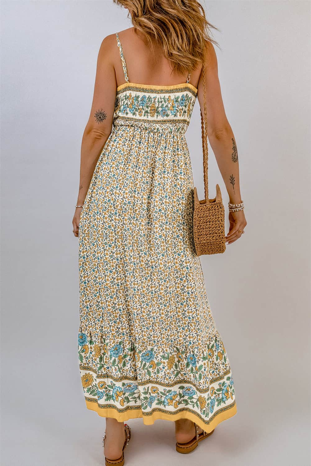 Bohemian Spaghetti Strap Maxi Dress [Spirit and Rebel]   