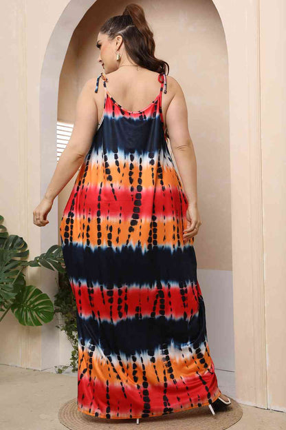 Plus Size Tie-Shoulder Maxi Dress [Spirit and Rebel]   