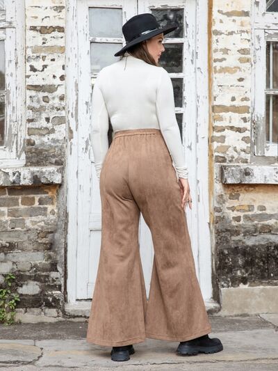 Plus Size Pocketed Flare Pants [Spirit and Rebel]   