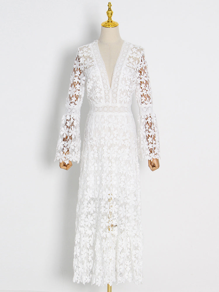 Enchantress of Lace: The Majestic Boho Maxi Dress [Spirit and Rebel]   