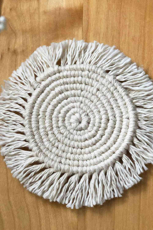 10" Macrame Round Cup Mat [Spirit and Rebel]   