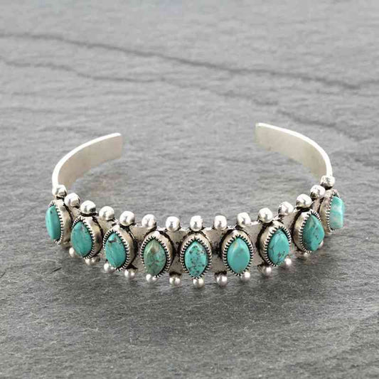 Turquoise Open Bracelet [Spirit and Rebel] Style A One Size 