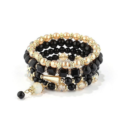 Boho Mystical Eye Bracelet Set [Spirit and Rebel] Black4  