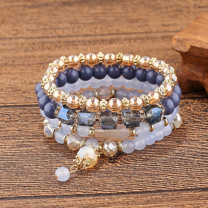 Boho Mystical Eye Bracelet Set [Spirit and Rebel] Blue  