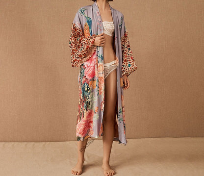 Wanderlust Boho Half Sleeve Kimono Beach Cover Up [Spirit and Rebel]   