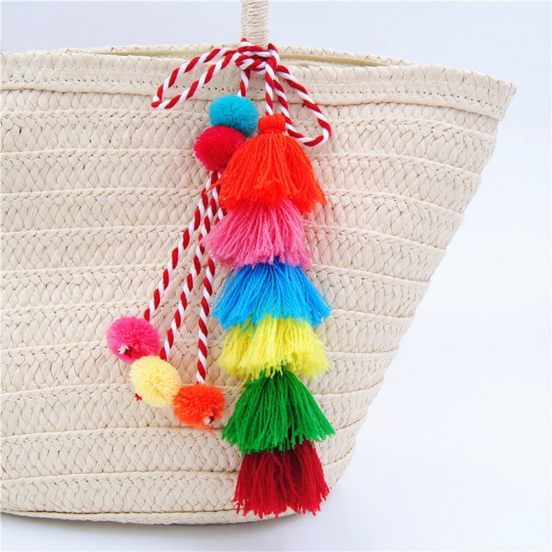 Spirit and Rebel Boho Pompom Keychain [Spirit and Rebel] E1141  