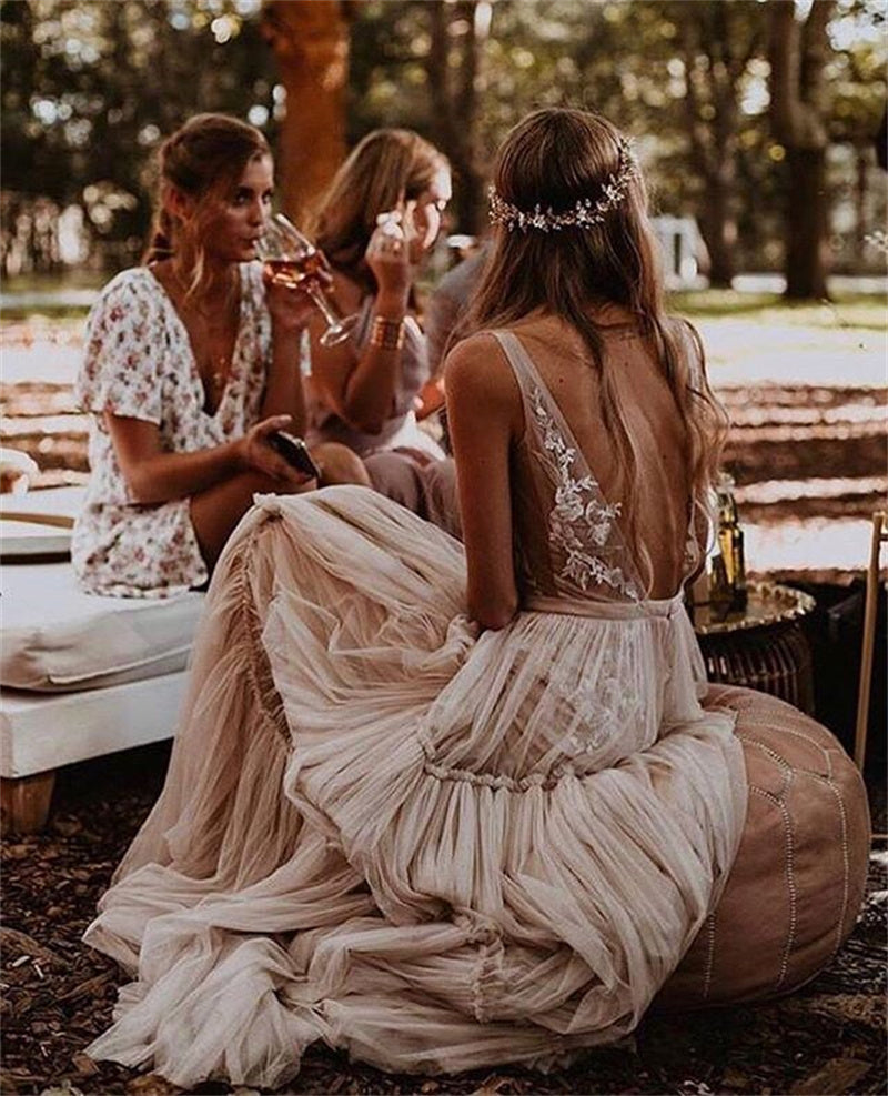 Yours Forever Boho Open Back Wedding Dress [Spirit and Rebel]   