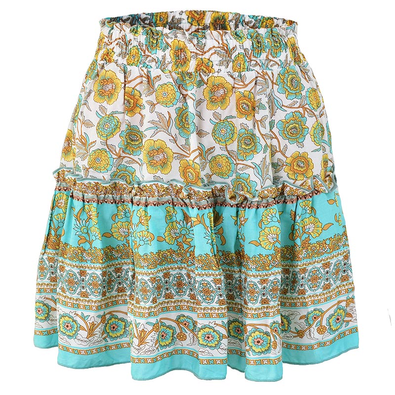 Breezy Boho Mini Skirt [Spirit and Rebel]   