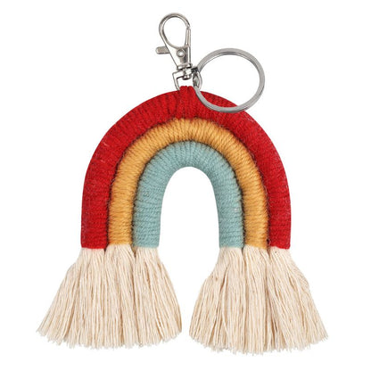 New Handmade Macrame Boho Tassel Keychain [Spirit and Rebel] C-50  