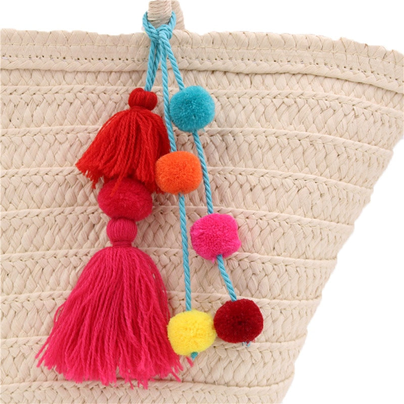 Spirit and Rebel Boho Pompom Keychain [Spirit and Rebel] E557  