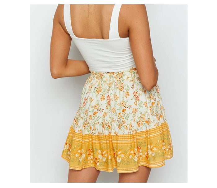 Breezy Boho Mini Skirt [Spirit and Rebel]   