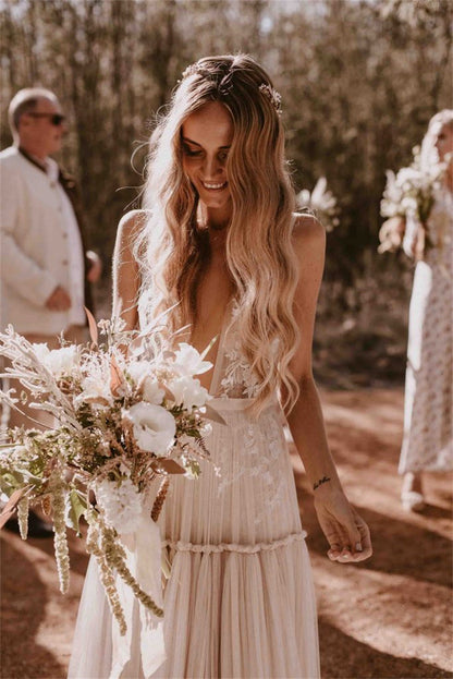 Yours Forever Boho Open Back Wedding Dress [Spirit and Rebel]   