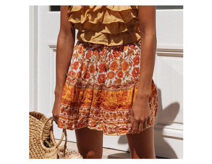 Breezy Boho Mini Skirt [Spirit and Rebel]   