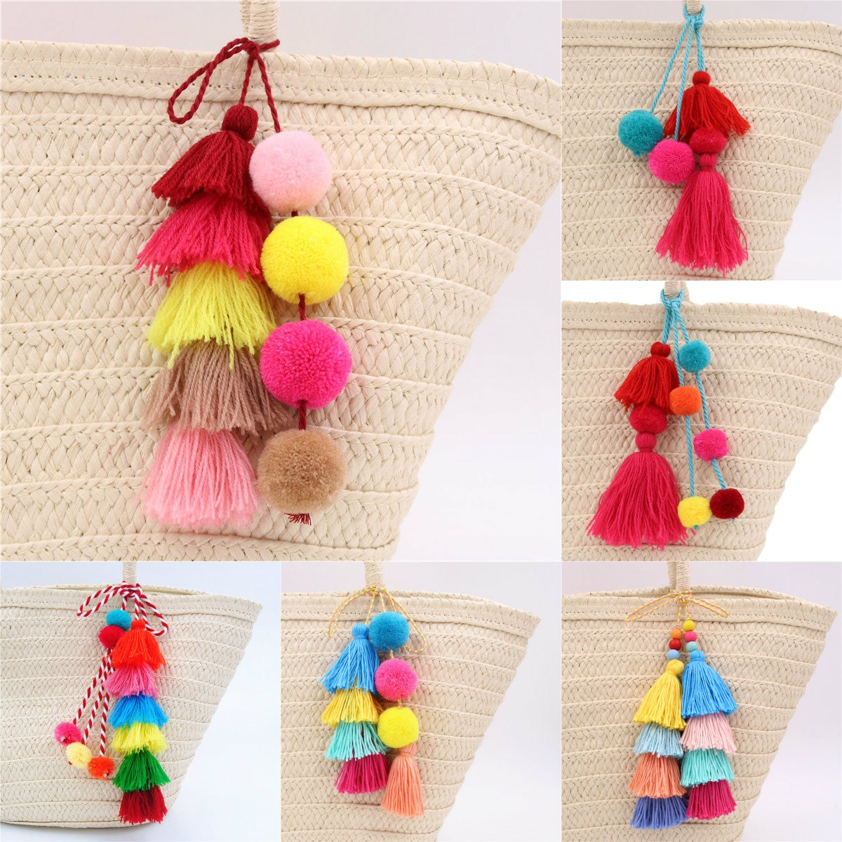 Spirit and Rebel Boho Pompom Keychain [Spirit and Rebel]   