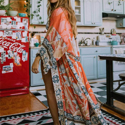 Wanderlust Boho Half Sleeve Kimono Beach Cover Up [Spirit and Rebel]   