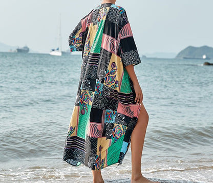 Wanderlust Boho Half Sleeve Kimono Beach Cover Up [Spirit and Rebel]   