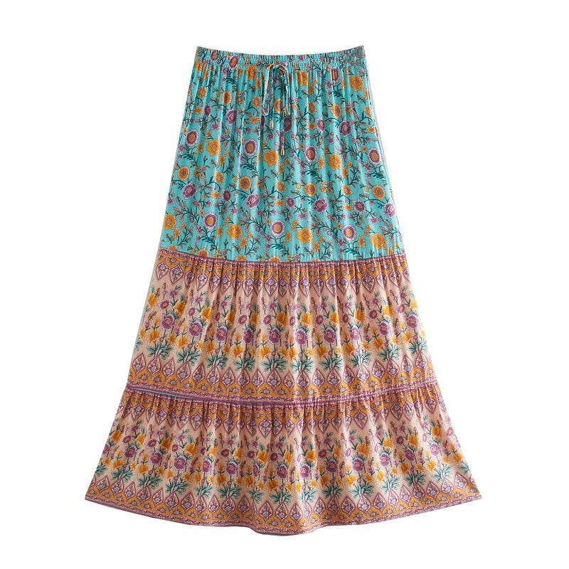 Free Spirit Floral Boho Maxi Skirt [Spirit and Rebel]   