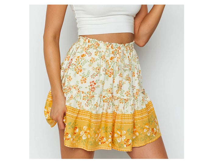 Breezy Boho Mini Skirt [Spirit and Rebel]   