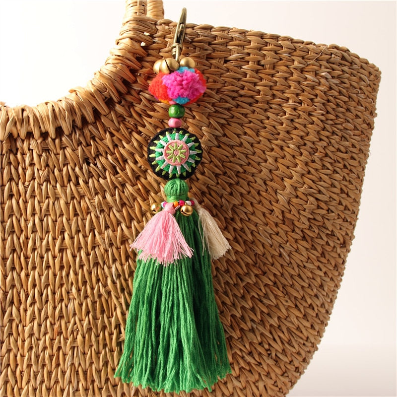 Cute Boho Pompon Bag Pendant [Spirit and Rebel]   