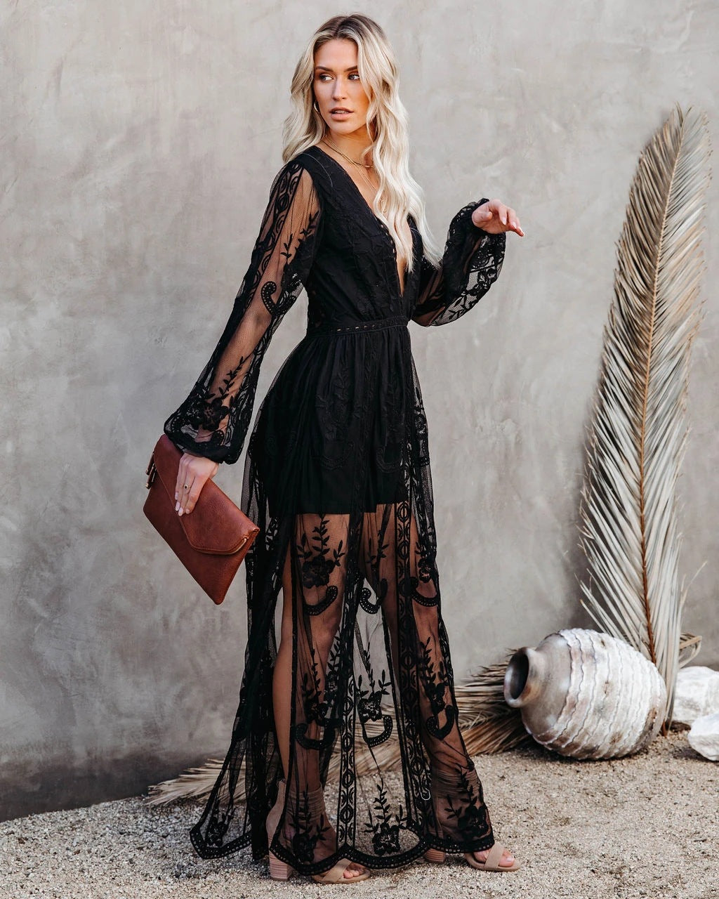 Mystical Moonlight Lace Boho Maxi Dress [Spirit and Rebel]   