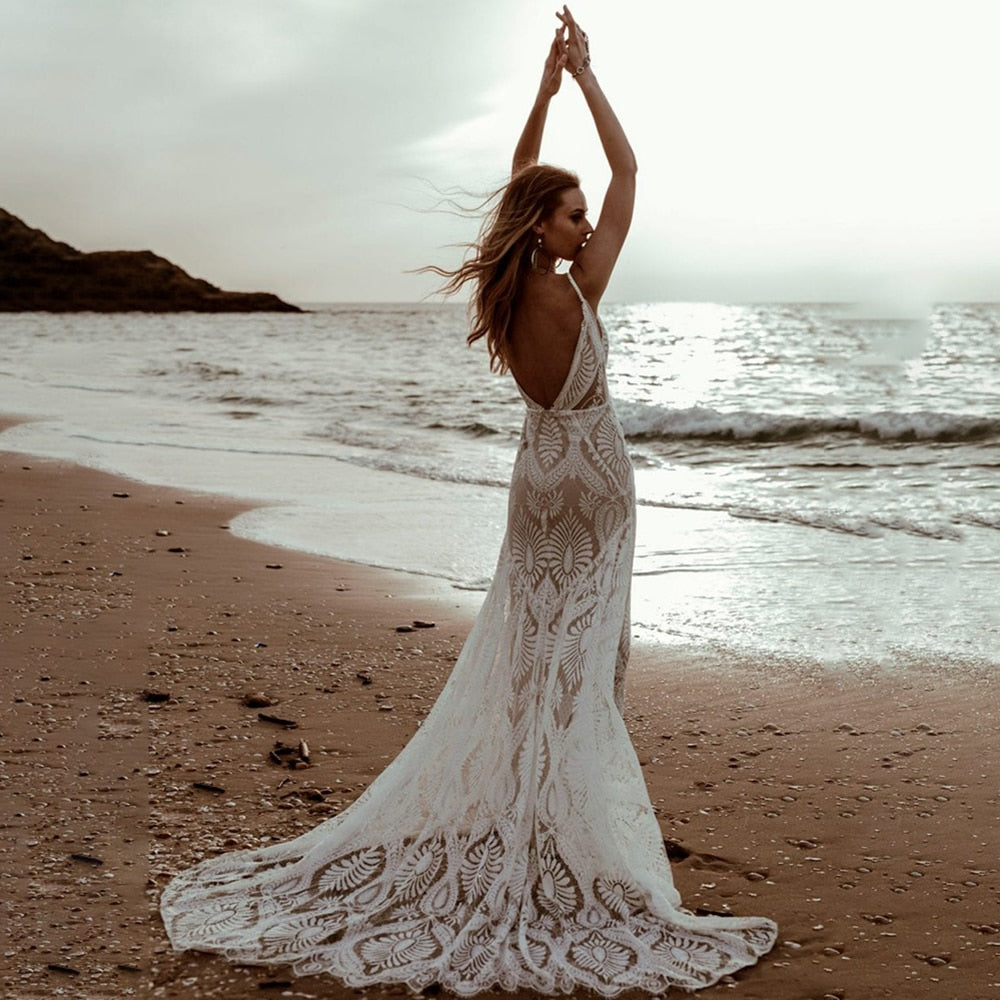 Beach Boho Wedding Dress Spirit and Rebel