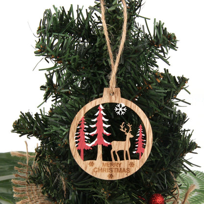 Vintage Wooden Christmas Pendants Ornaments [Spirit and Rebel]   