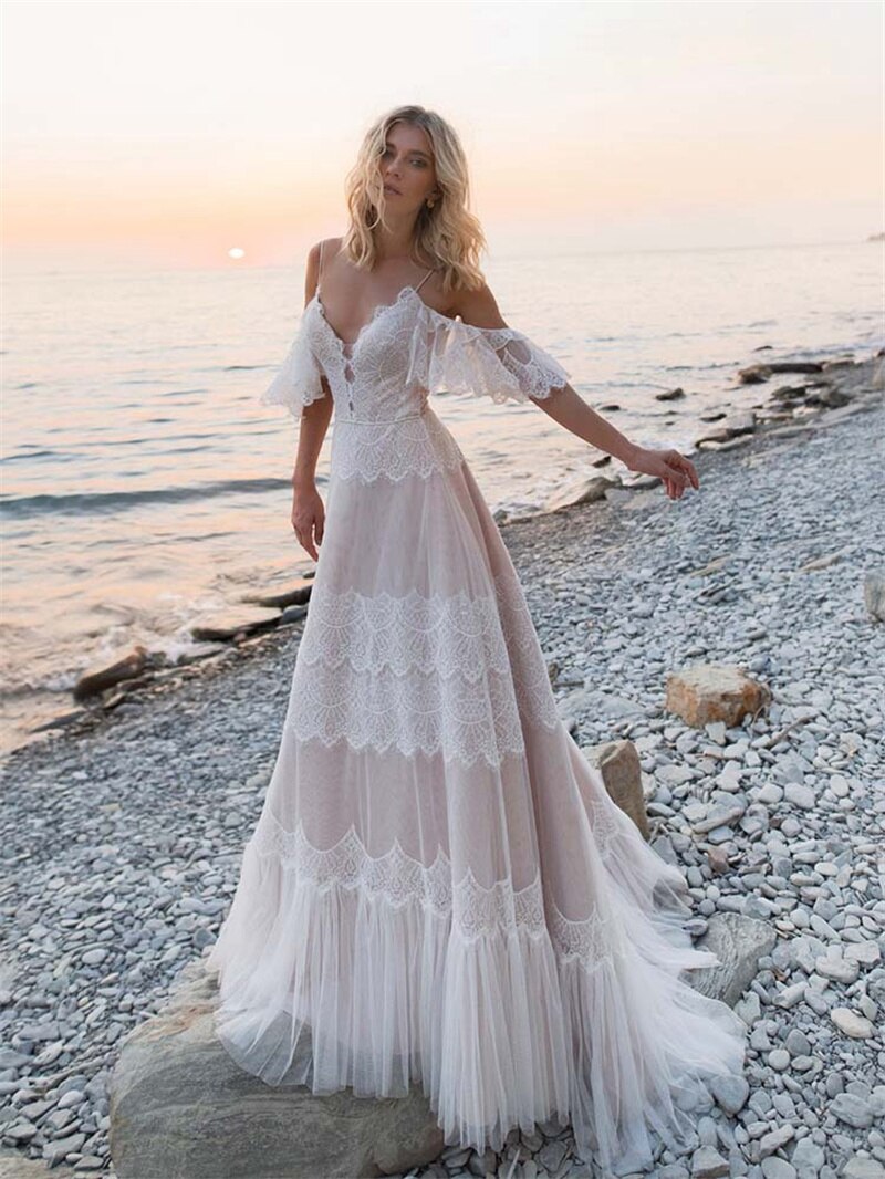 Sunset Love Lace Wedding Dress [Spirit and Rebel]   